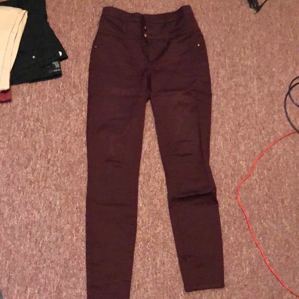 Burgundy Refuge high Waisted Jeggings